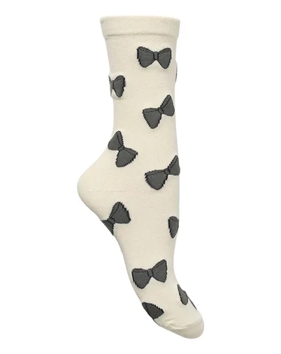 Lollys Laundry - BowLL Strømper - Creme